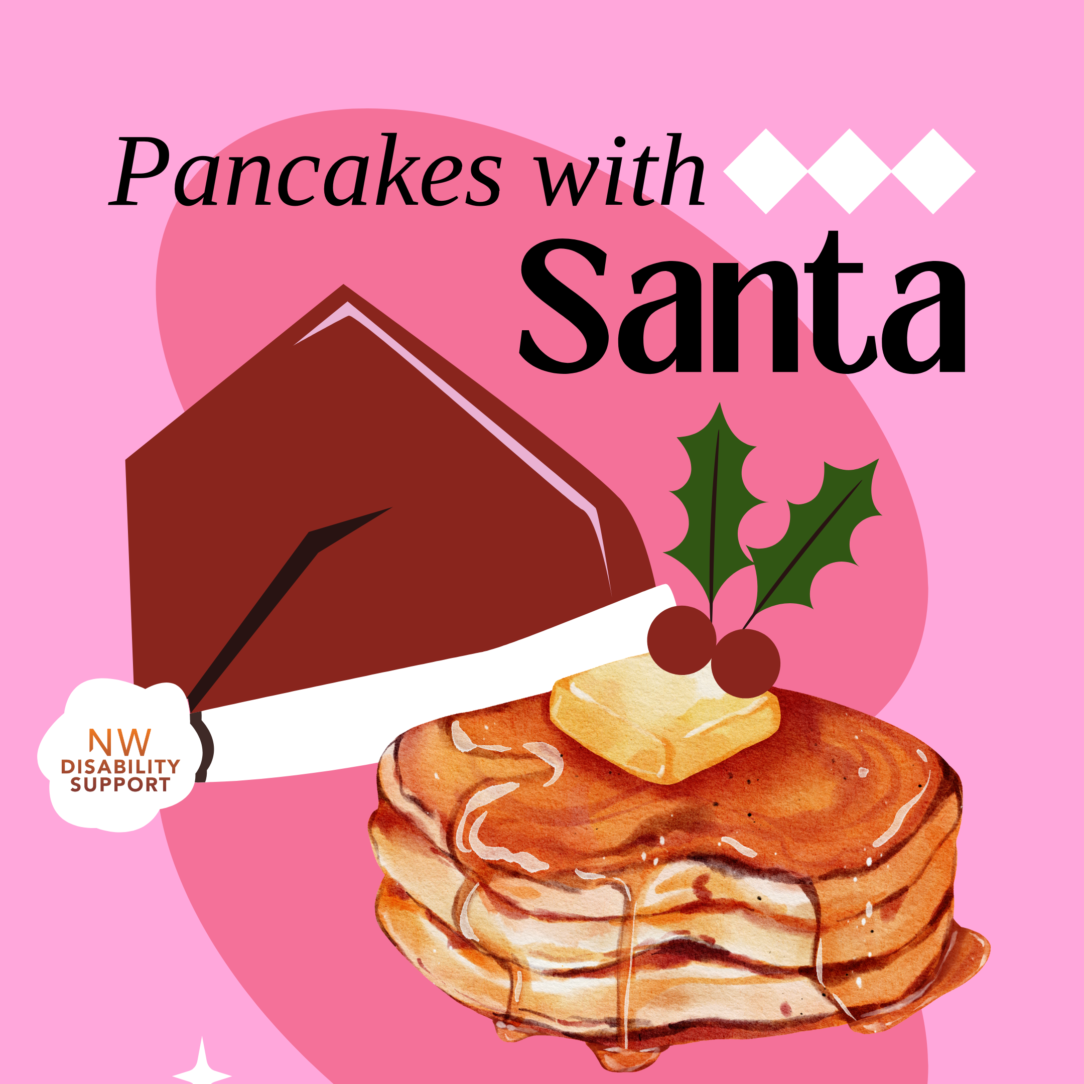 Pancakes with Santa / Panqueques con Santa - logo